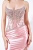 Imagen de Maxi Dress Straple Corse,  Falda Satin Stretch