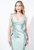 Imagen de Vestido En Satin, Espalda Descubierta, Vuelo Tirantes