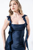 Imagen de Vestido En Satin, Espalda Descubierta, Vuelo Tirantes