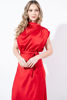 Imagen de Vestido En Satin Cuello Alto