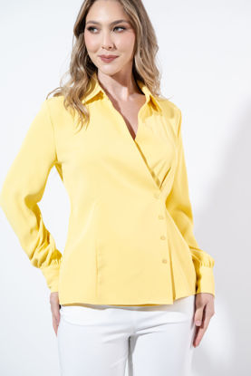 Imagen de Blusa Manga Larga Cruzada Con Botones