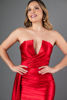 Imagen de Maxi Dress En Satin Straple, Abertura Falda