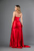 Imagen de Maxi Dress En Satin Straple, Abertura Falda