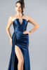 Imagen de Maxi Dress En Satin Straple, Abertura Falda