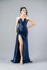 Imagen de Maxi Dress En Satin Straple, Abertura Falda