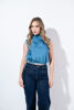 Imagen de Blusa Cuello Alto En Satin Sin Mangas