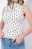 Imagen de Blusa Print Lunares Cuello Alto Sin Mangas