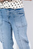 Imagen de High Rise Barrel Jeans Con Bolsillos Parche