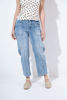 Imagen de High Rise Barrel Jeans Con Bolsillos Parche