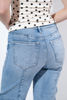 Imagen de High Rise Barrel Jeans Con Bolsillos Parche