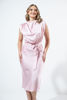 Imagen de Vestido En Satin Cuello Alto