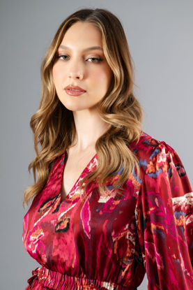Imagen de Vestido En Satin Estampado   ( ExclusivoPagina)
