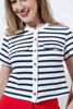 Imagen de Blusa Manga Corta Rayas Botones