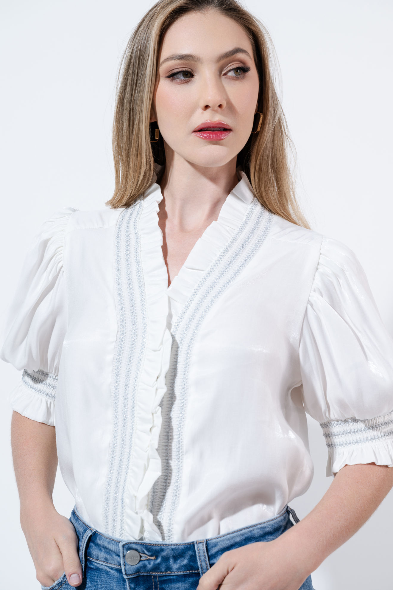Imagen de Blusa Manga Bombacha