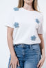 Imagen de Blusa Con Detalles De Flores En Mezclilla