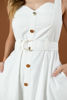 Imagen de Vestido Tirante Ancho, Botones Decorativos Dorados, Con Cinturon Incluido