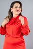 Imagen de Vestido En Satin Cuello Alto