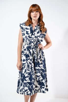 Imagen de Vestido Camisero Con Hombreras Botones Frente