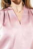 Imagen de Blusa Cuello V Con Collar Manga Corta