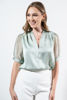 Imagen de Blusa Cuello V Con Collar Manga Corta