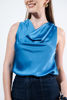 Imagen de Blusa En Satin Sin Mangas Cuello Bobo