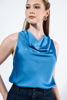 Imagen de Blusa En Satin Sin Mangas Cuello Bobo