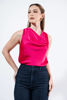 Imagen de Blusa En Satin Sin Mangas Cuello Bobo