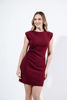 Imagen de Vestido Con Hombreras Falda Corta, Zipper Espalda