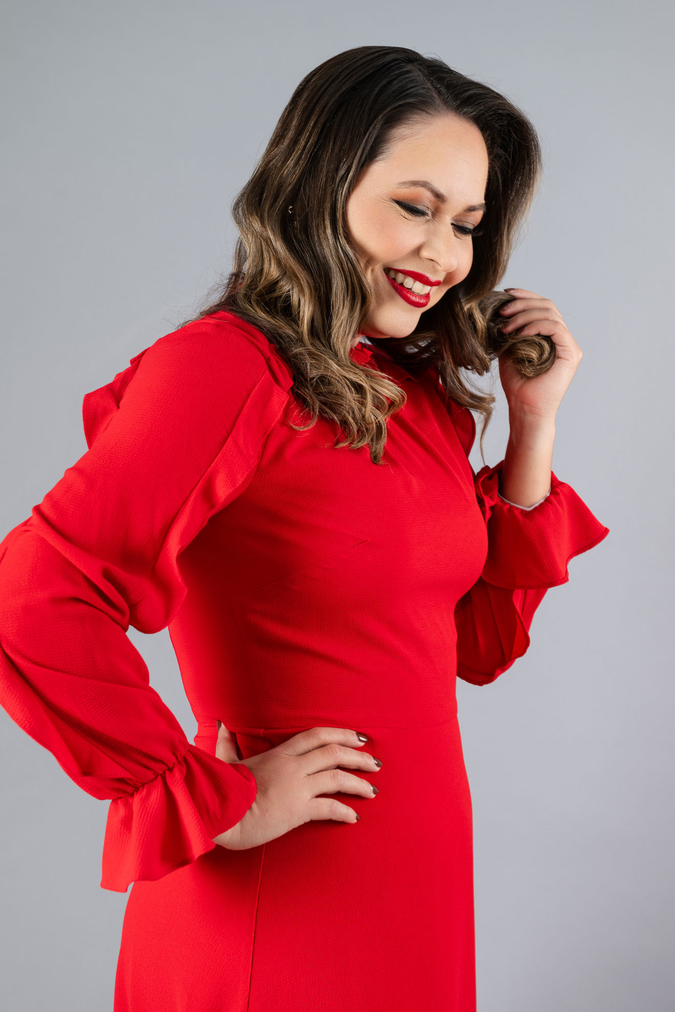 Imagen de Vestido Manga Larga Cuello Alto