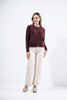 Imagen de Sweater Botones Frente Cuello Redondo, Print Lunares