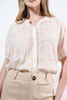 Imagen de Blusa  Cuello Chino Con Bordado Manga Corta