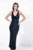 Imagen de Vestido En Satin Sin Mangas Cuello Bobo