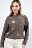 Imagen de Sweater Con Bordado Cuello Redondo