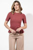 Imagen de Blusa Tejida Estilo Peplum Manga Corta